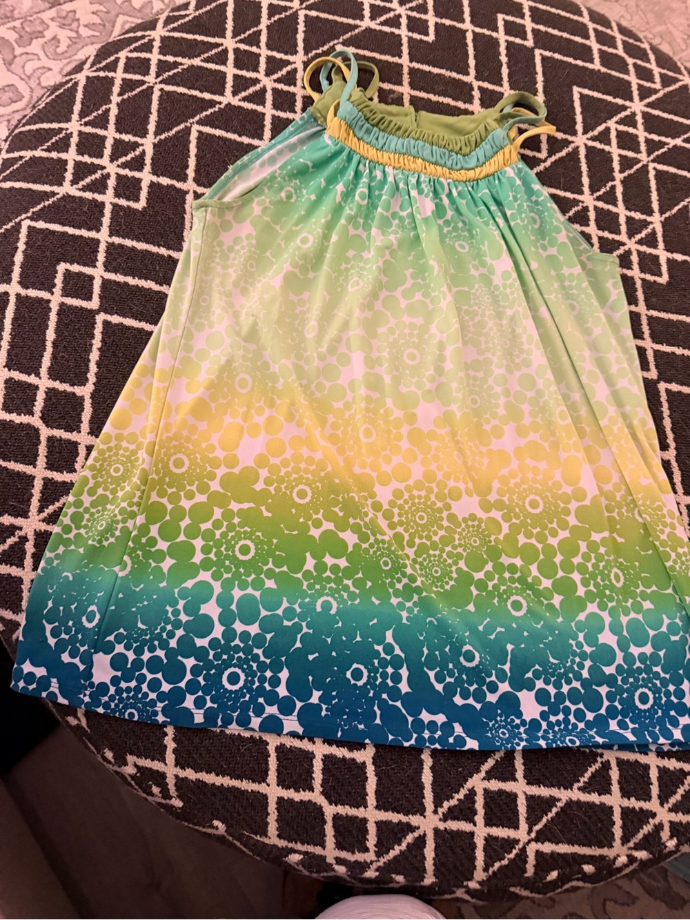Axcess Women’s Green, Yellow & Blue Ombre Tank Top